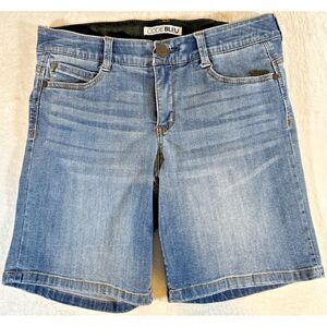 Code Bleu Bermuda Shorts 10P Blue Denim Fab Revolution Body Sculpt Jean Shorts
